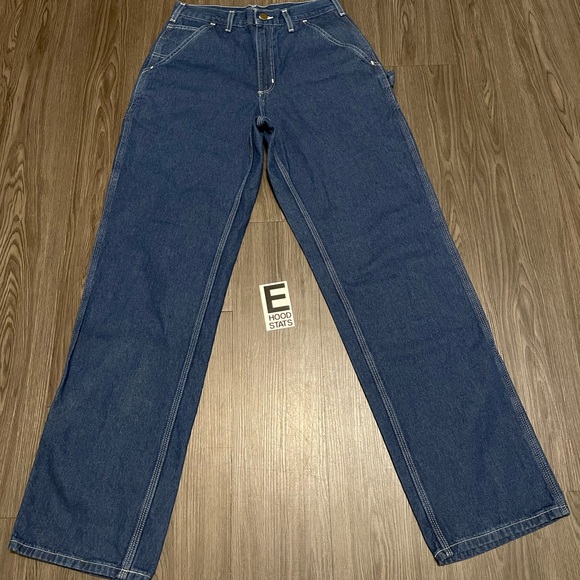 Carhartt Original Dungaree Fit Blue Mens Size 30 X 34 Carpenter Jeans - Picture 3 of 13